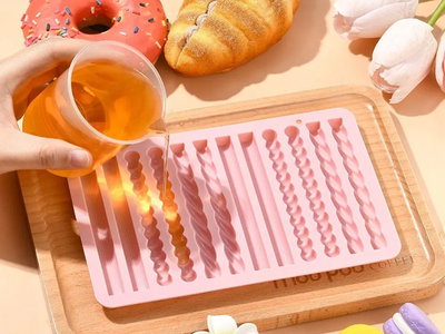 Molde de silicona Barras/Velas x 12