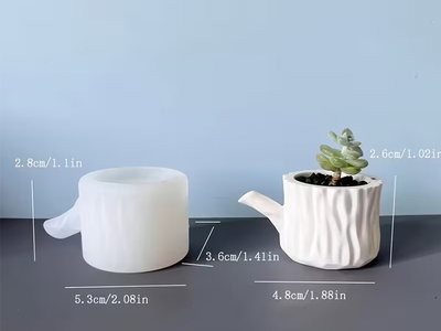 Molde de silicona Tronco de árbol maceta o porta vela