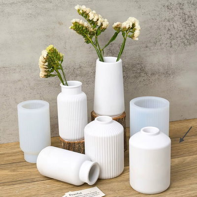 Molde de silicona Florero liso tipo botellon