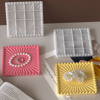 Molde de silicona Plato cuadrado rayos 14 x 14 cm