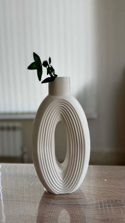 Molde de silicona Florero donna alargado rayado