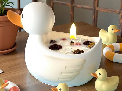 Molde de silicona Porta maceta/vela Pata grande ( podes completar con patitas mini)