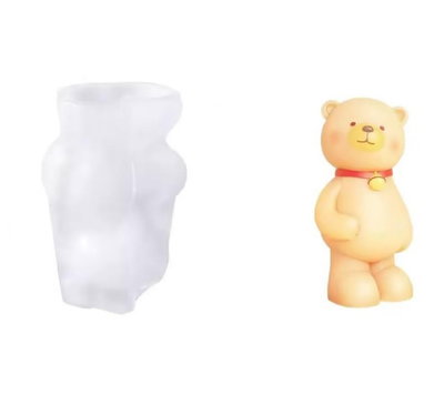 Molde de silicona Oso Parado con Collar