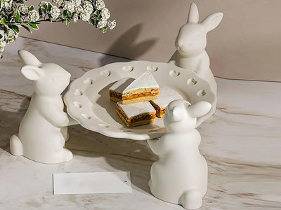 Molde de silicona Conejo sujeta plato ( sin plato)