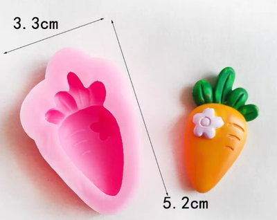 Molde de silicona mini zanahoria