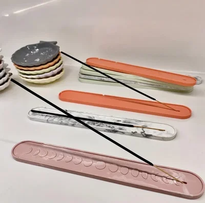 Molde de silicona Porta sahumerio bordes redondeados