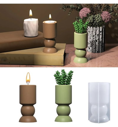 Molde de silicona porta vela Anillos