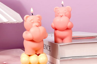 Molde de silicona Oso parado con corazon