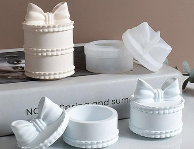 Molde de silicona Caja de regalo mini con moño