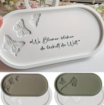 Molde de silicona Bandeja ovalada mariposas 24.7cm