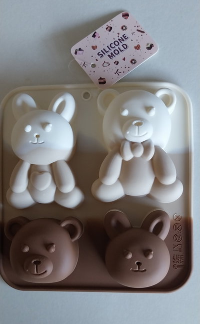 Molde de silicona Osos y conejos
