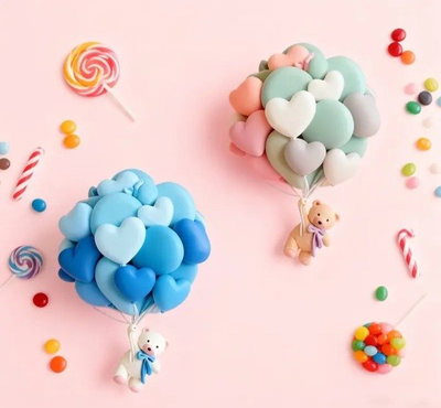 Molde de silicona Oso con globos