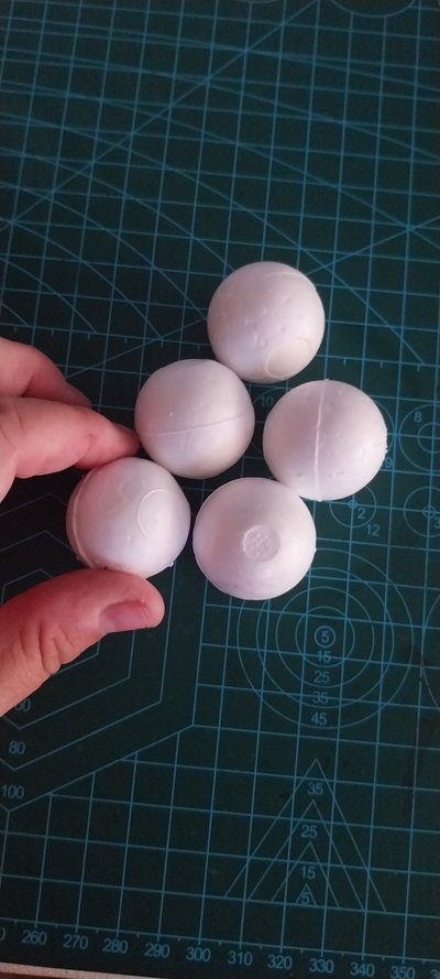 Esferas de telgopor x 5 unidades 3 cm diametro