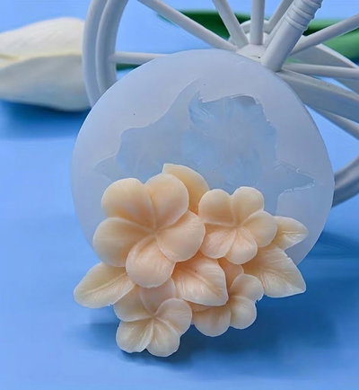 Molde de silicona  x 3 Hortensias 