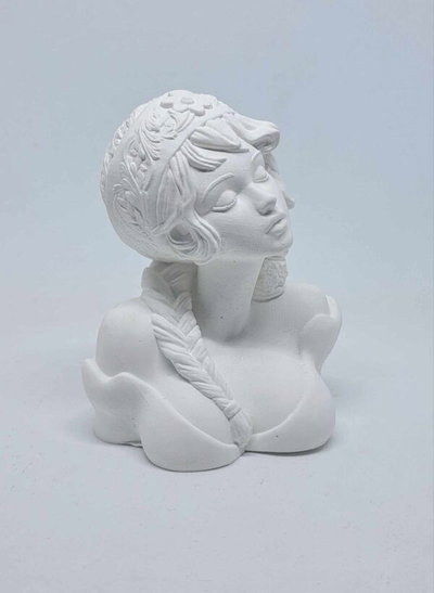 Molde de silicona Mujer con trenzas