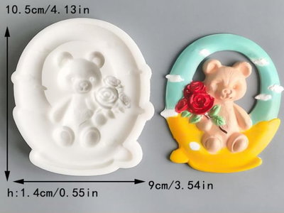 Molde Oso con canasta 