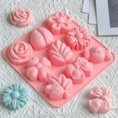 Molde Hojas , flores y candy