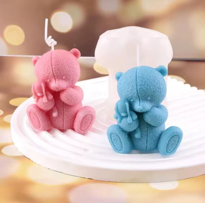 Molde de silicona Oso con peluche