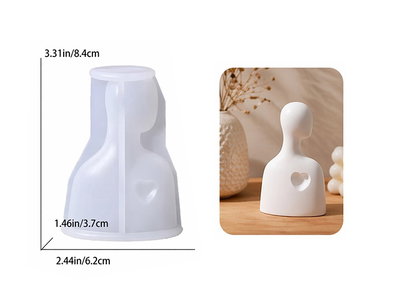 Molde silicona mujer corazón