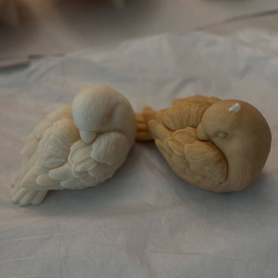 Molde pajarito plumoso