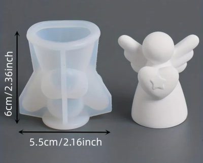 Molde Mini Angel Niño con corazón