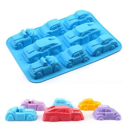Molde Autos x 8 Grandes 12x6cm 