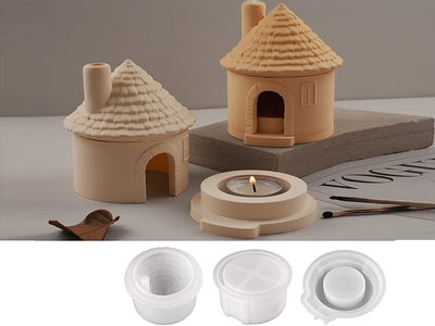 Molde Casita Sahumadora 3 piezas  