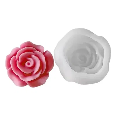 Molde rosa pétalos plana