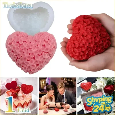 Molde  Corazón  Mediano florcitas