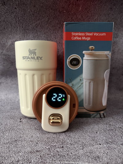 Vaso Cafetero Stanley tapa dorada 460ml