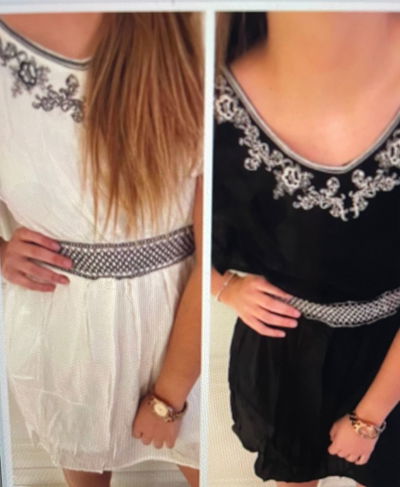 VESTIDO BORDADO CON CONTURÓN TEJIDO