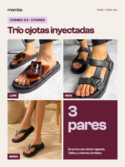 COMBO X3 - TRÍO OJOTAS INYECTADAS