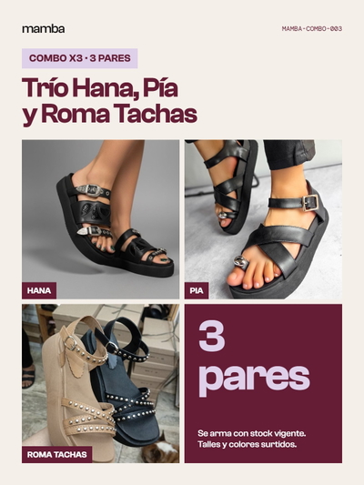 COMBO X3 - TRÍO HANA, PÍA Y ROMA TACHAS