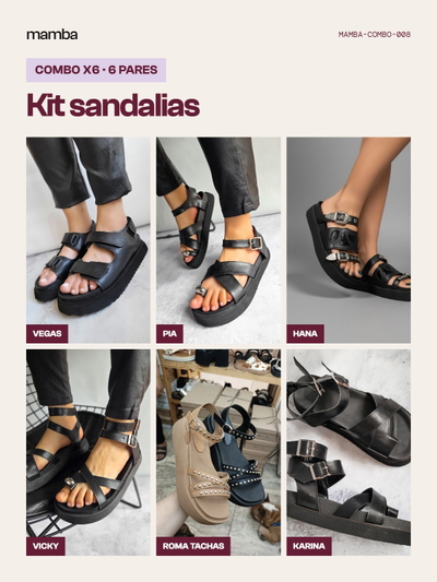 COMBO X6 - KIT SANDALIAS X6