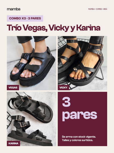 COMBO X3 - TRÍO VEGAS, VICKY Y KARINA