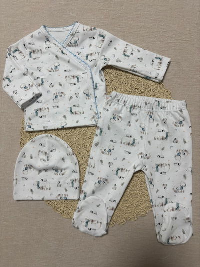 Ajuar 3 piezas Batita Conejitos