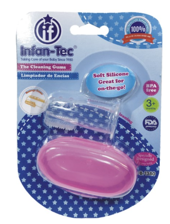 Cepillo Dedal De Silicona Con Estuche INFAN-TEC