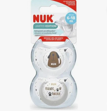 Chupetes Nuk Limited Edition Dogs 6-18 m x 2 unidades