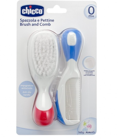 Set De Peine Y Cepillo CHICCO Con Cerdas De Nylon 0m+