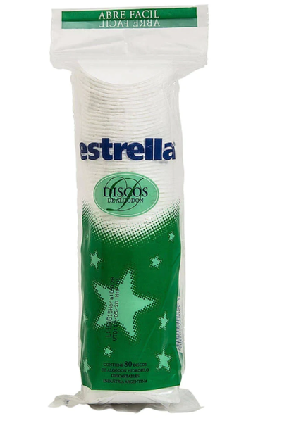 Estrella Discos Algodon Desmaquillantes X 80 Unidades