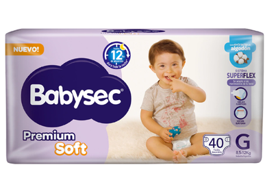Pañales Babysec Premium Soft Gx40U