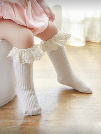 Medias larga beige 