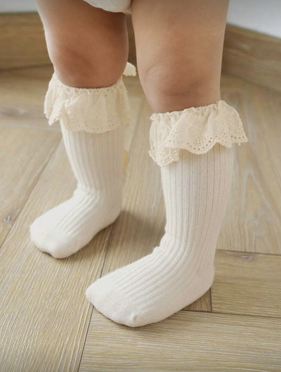 Medias larga beige 