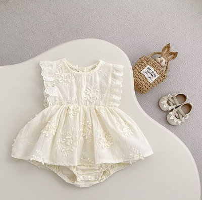 Vestido labrado natural
