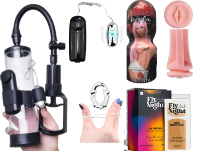 BOMBA PENEANA C/ MASTURBADOR VAGINA 17 CM 