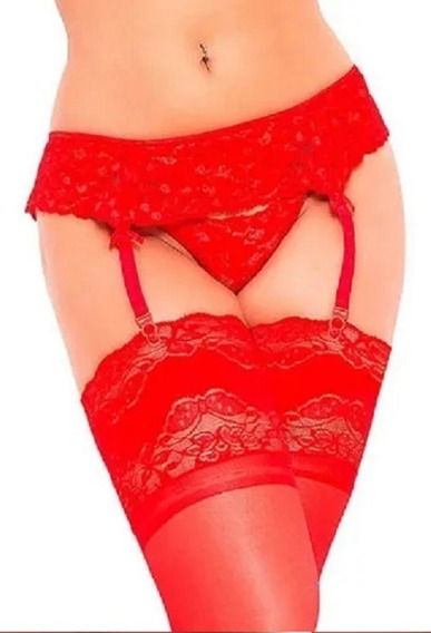 CONJUNTO PORTALIGAS MEDIAS BUCANERAS ROJO 