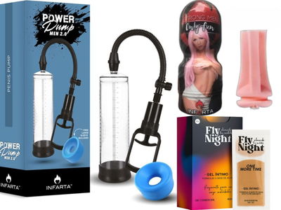 BOMBA PENEANA C/ MASTURBADOR VAGINA 17 CM 