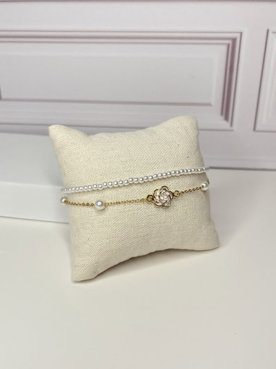 Pulsera doble flor
