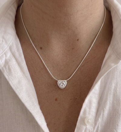 Collar dije corazón grande 