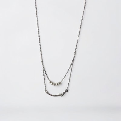 Collar perla doble 